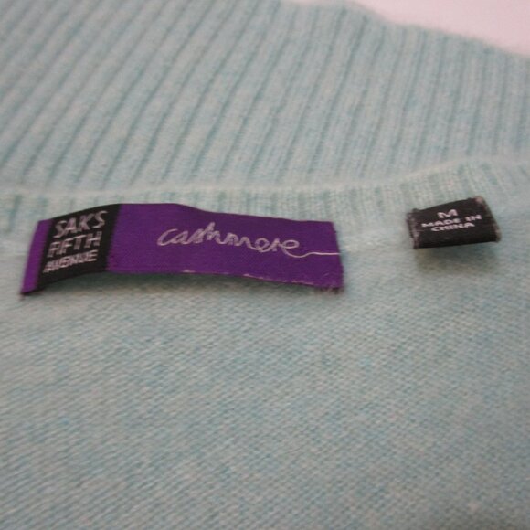 CASHMERE Aqua Blue Pullover Sweater Cap Sleeve Cuddly - Picture 4 of 9